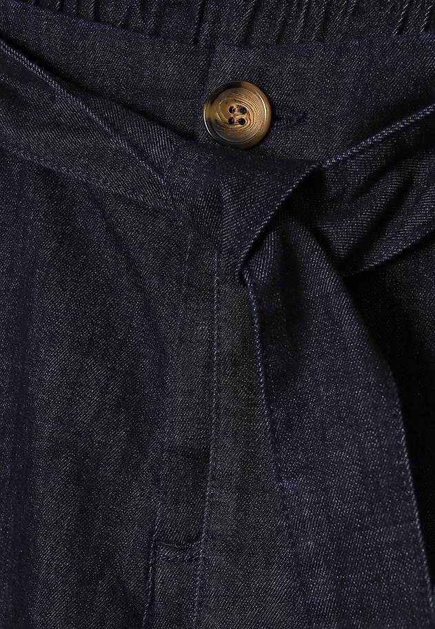 PANTALONI DIN DENIM CU CUREA - FARANA PANTALONI DIN DENIM CU CUREA - FARANA ALBASTRU 7