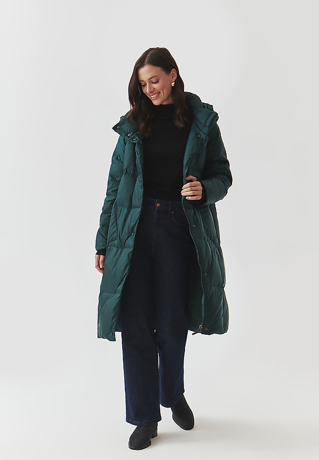 LADIES' FABRIC COAT WITH FILLING — MORENA LADIES' FABRIC COAT WITH FILLING — MORENA ZIELONY 1
