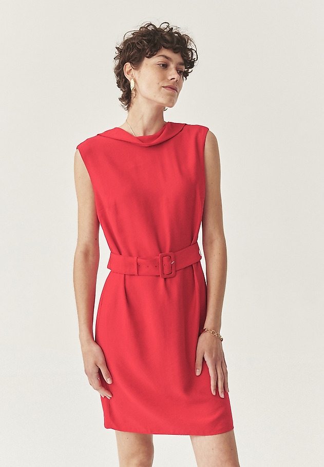 SHORT DRESS WITH BELT- KEARA CZ SHORT DRESS WITH BELT- KEARA CZ RED 2