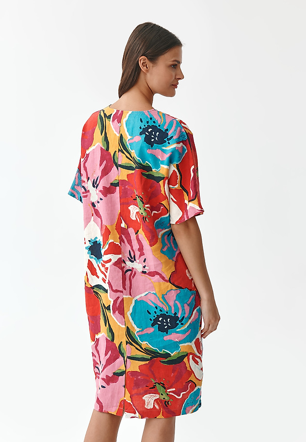 LADIES' PRINTED LINEN DRESS RITALIANA LADIES' PRINTED LINEN DRESS RITALIANA MULTIKOLOR 2