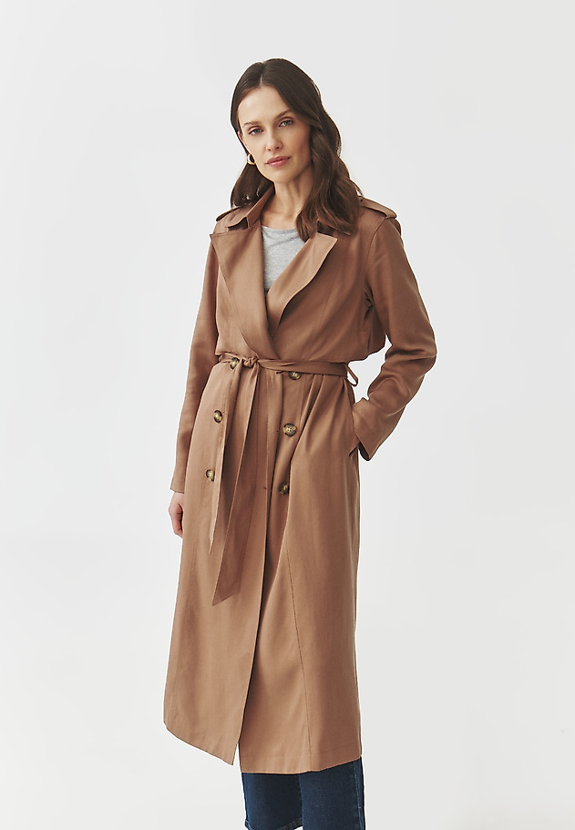 CASUAL TRENCH WITH BELT — NATIS CASUAL TRENCH WITH BELT — NATIS BEŻOWY 2