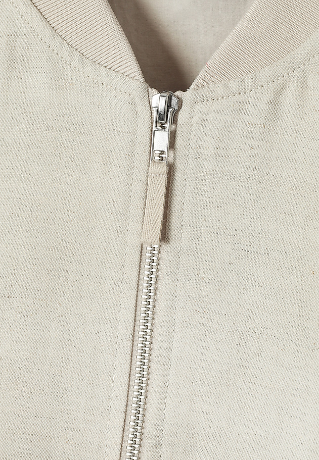 FÉRFI LINEN-PAMUT BOMBER DZSEKI - FORIO FÉRFI LINEN-PAMUT BOMBER DZSEKI - FORIO BÉZS 8
