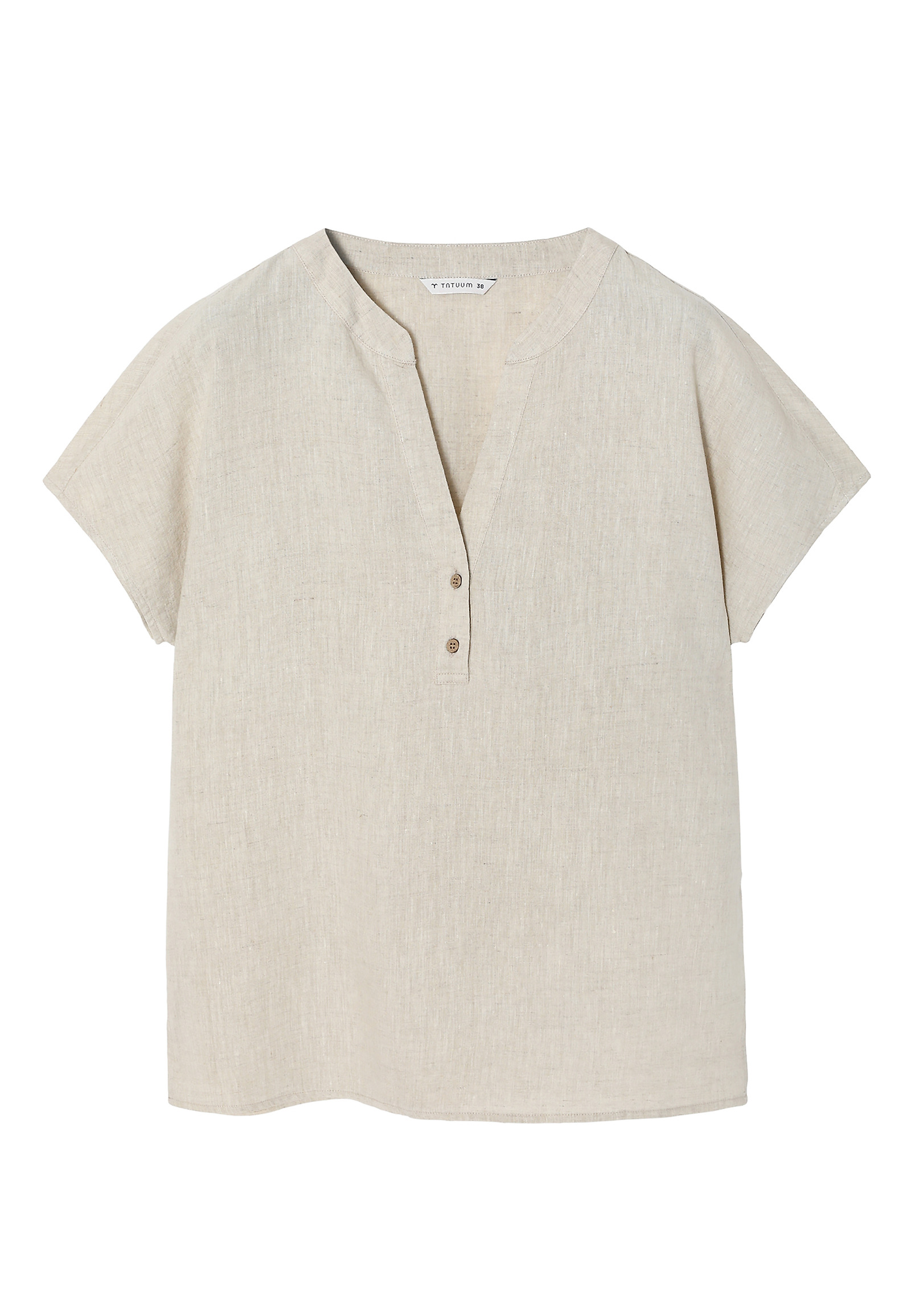 LANENA BLUZA S KOKOSOVIMI GUMBI - MARELLI LANENA BLUZA S KOKOSOVIMI GUMBI - MARELLI BEŽ 98244