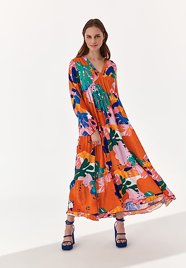 COLECȚIA BLOOMING: ROCHIE MIDI LEJERĂ DE NANAMI COLECȚIA BLOOMING: ROCHIE MIDI LEJERĂ DE NANAMI