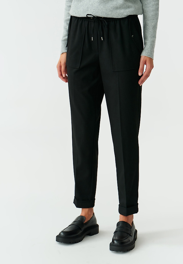LADIES’ TROUSERS WITH TIE SANI LADIES’ TROUSERS WITH TIE SANI CZARNY 2