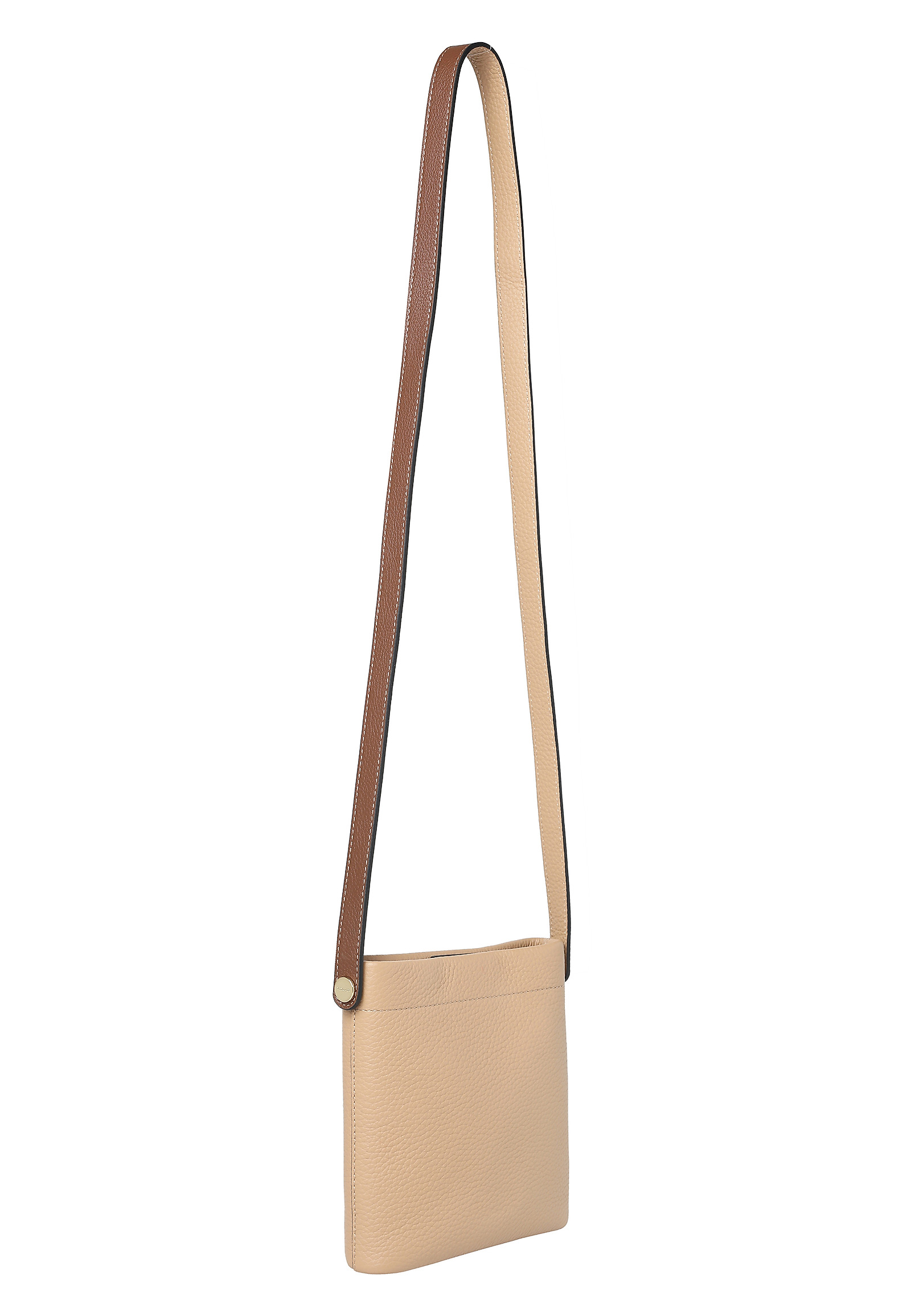 COMPACT LEATHER HANDBAG - ESSENCE COMPACT LEATHER HANDBAG - ESSENCE BEIGE 113472