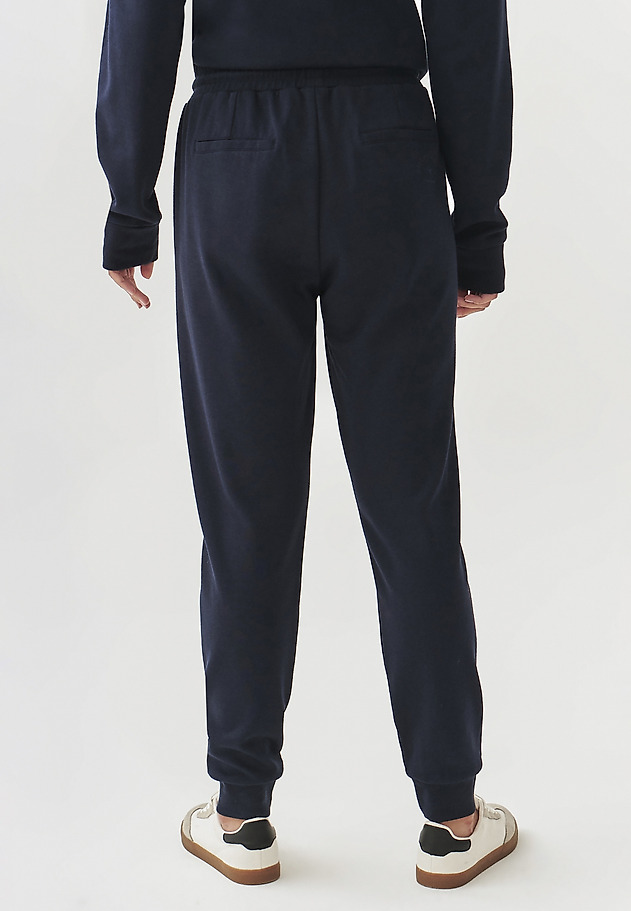 LADIES' KNITTED TROUSERS WITH RIBBED WAISTBAND - SENTI 1 LADIES' KNITTED TROUSERS WITH RIBBED WAISTBAND - SENTI 1 GRANATOWY 4