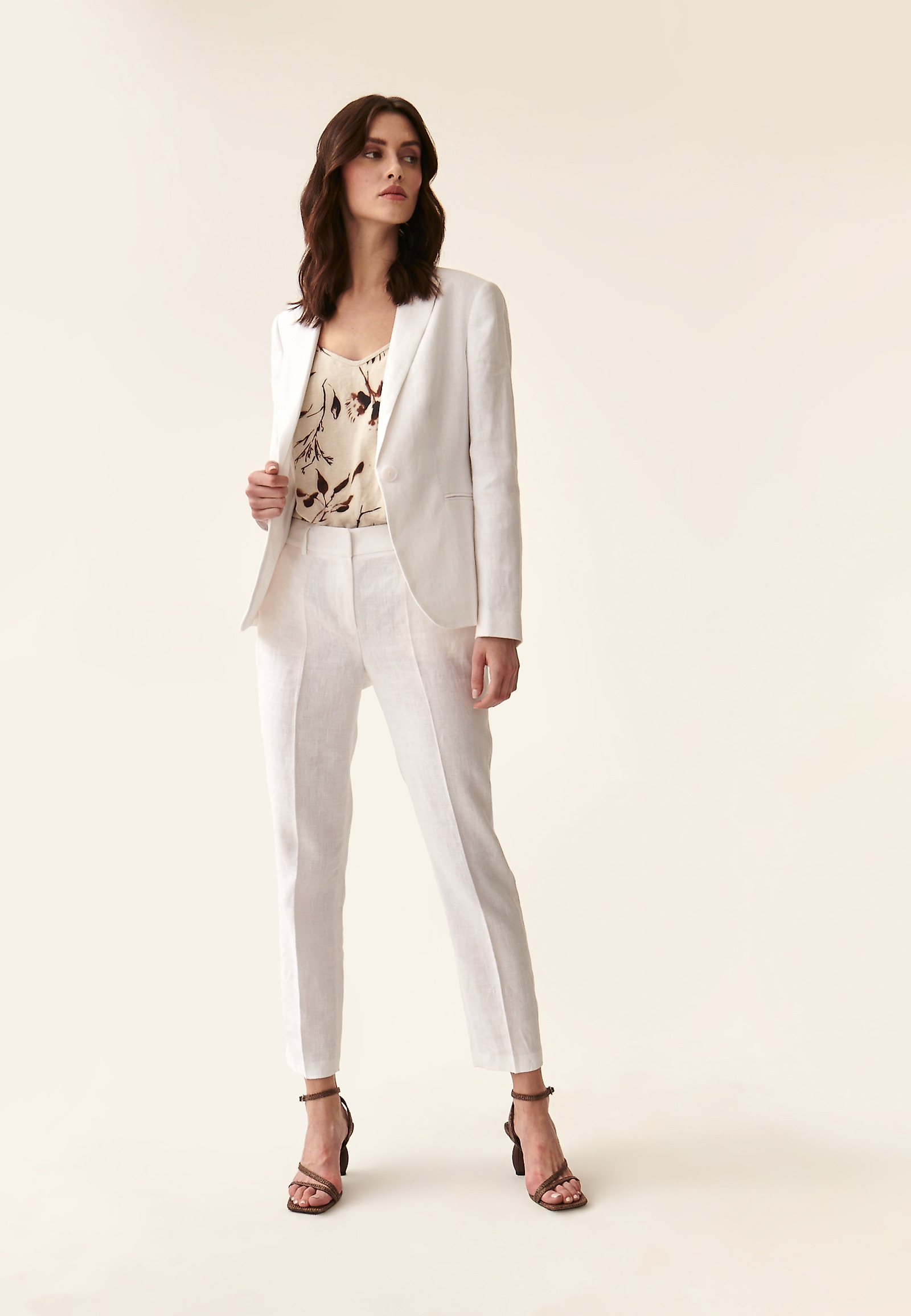 LADIES' LINEN BLAZER KAREMALIA 1 LADIES' LINEN BLAZER KAREMALIA 1 WHITE 87601