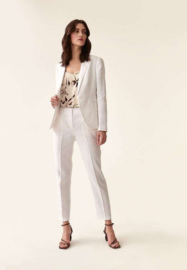 LADIES' LINEN BLAZER KAREMALIA 1 LADIES' LINEN BLAZER KAREMALIA 1 WHITE 2