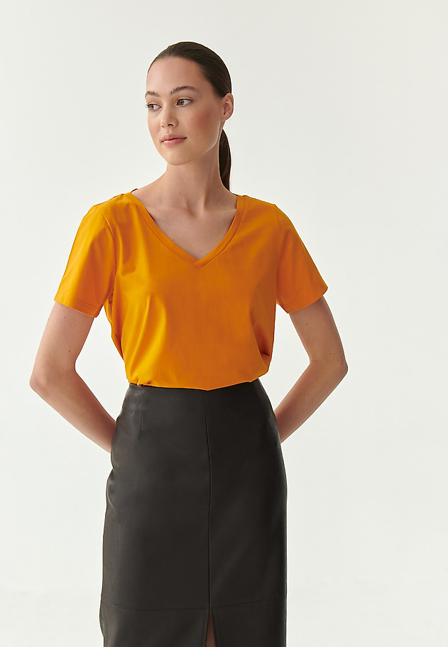SIMPLE LADIES' BLOUSE NELISA SIMPLE LADIES' BLOUSE NELISA ORANGE 1