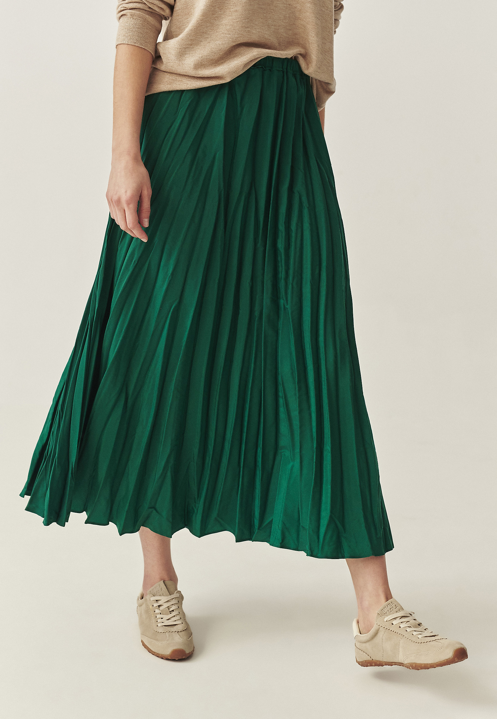 PLEATED MIDI SKIRT WITH PLEATS - VERNONA PLEATED MIDI SKIRT WITH PLEATS - VERNONA GREEN 114477
