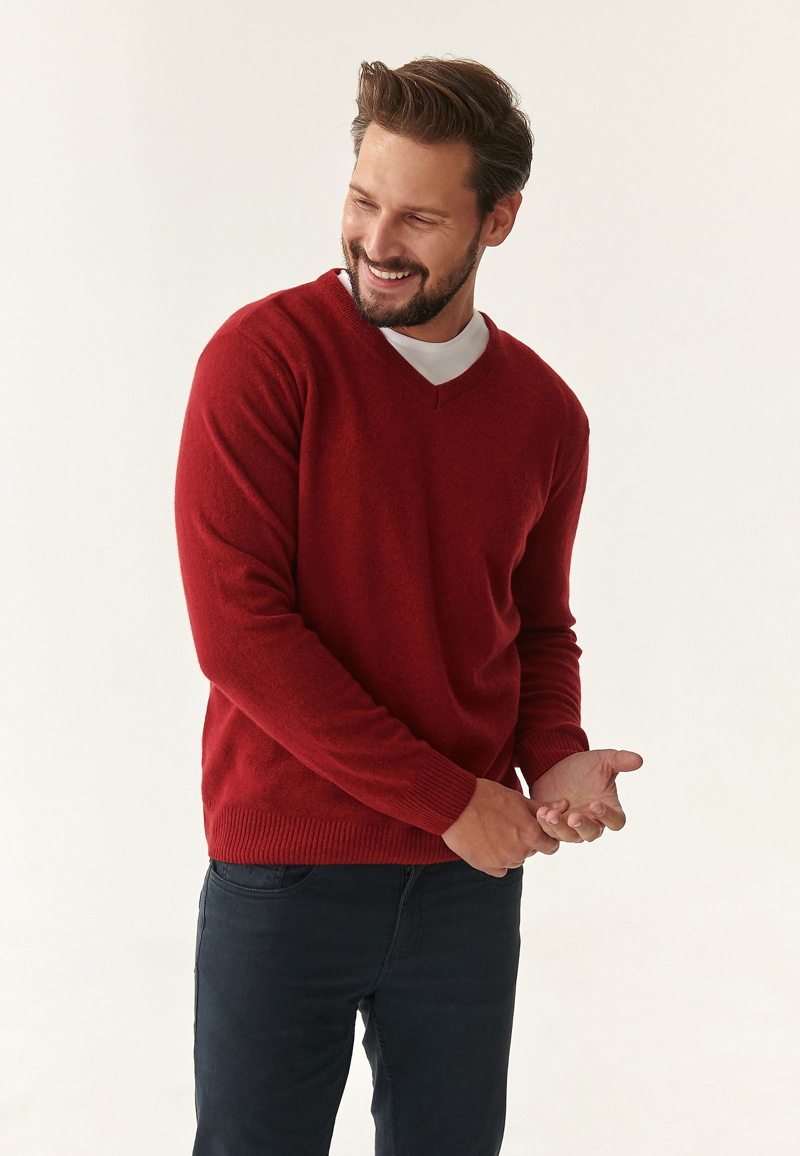 WEŁNIANY SWETER MĘSKI MARK 1 WEŁNIANY SWETER MĘSKI MARK 1 CZERWONY 83176