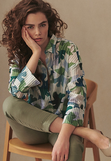 WZORZYSTA KOSZULA Z LYOCELLEM - RAYO WZORZYSTA KOSZULA Z LYOCELLEM - RAYO