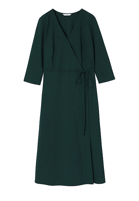 ROCHIE DIN ȚESĂTURĂ CU CROIALĂ TIP PLIC — ZEREWIANA VERDE 2