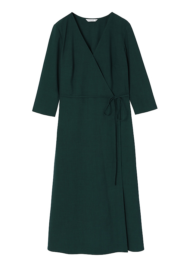 FABRIC DRESS WITH ENVELOPE CUT — ZEREWIANA FABRIC DRESS WITH ENVELOPE CUT — ZEREWIANA ZIELONY 7
