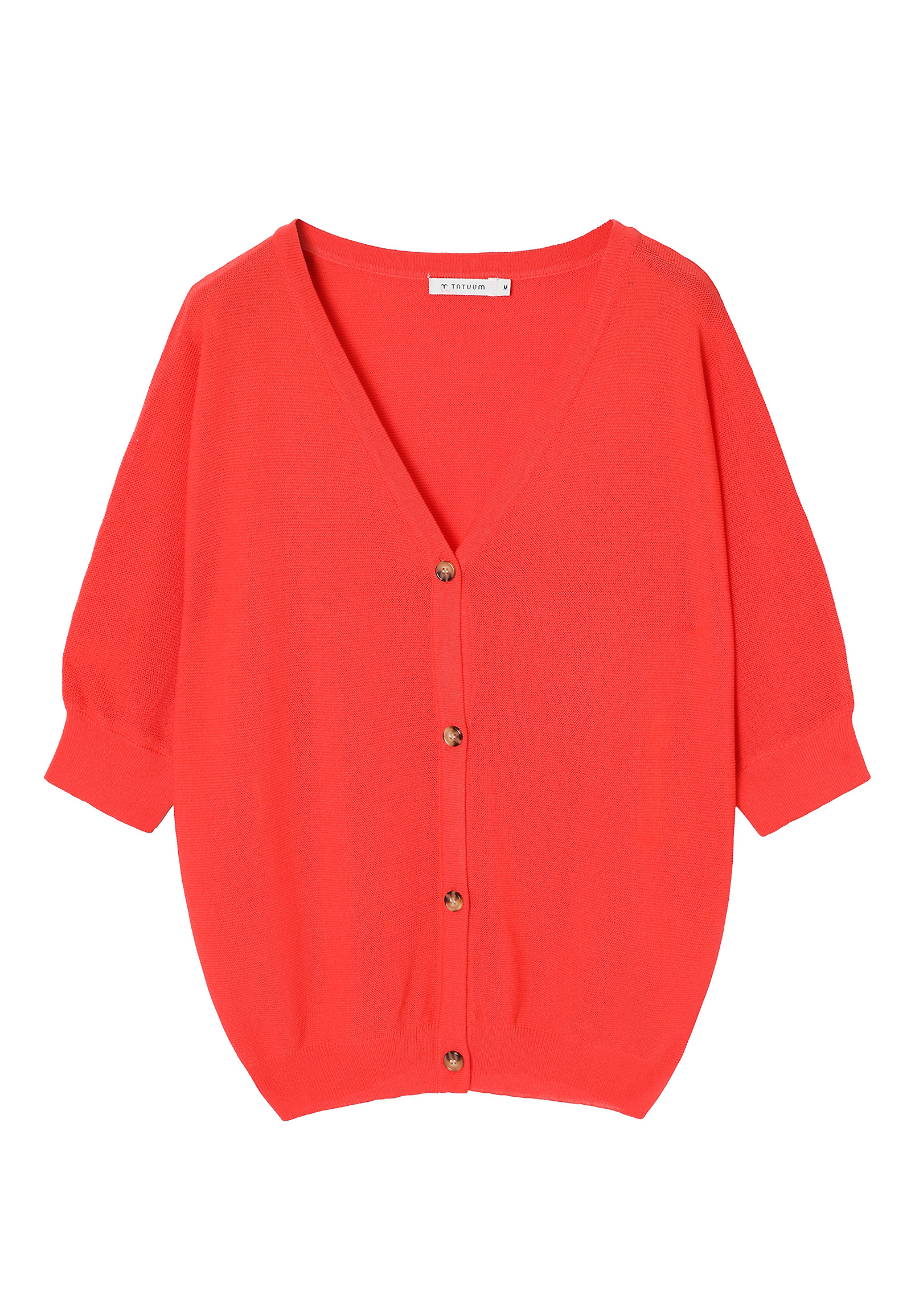 LADIES’ CARDIGAN WITH SHORT SLEEVES - PONKO LADIES’ CARDIGAN WITH SHORT SLEEVES - PONKO RED 96879