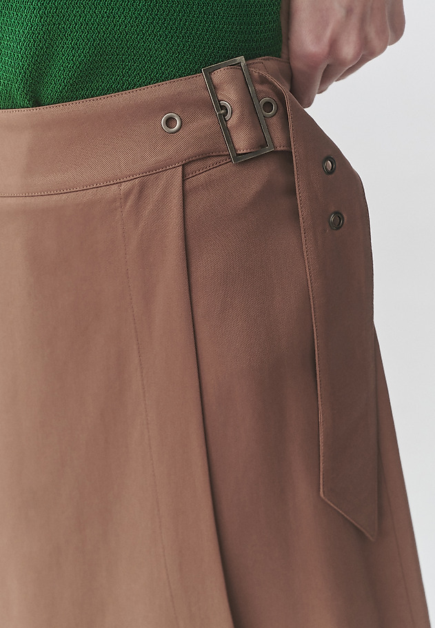 LYOCELL ENVELOPE SKIRT - SKINOS LYOCELL ENVELOPE SKIRT - SKINOS BEŻOWY 6