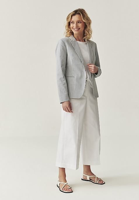 BLAZER DIN BUMBAC CU DUNGHI - KAREMA MULTICOLOR 2