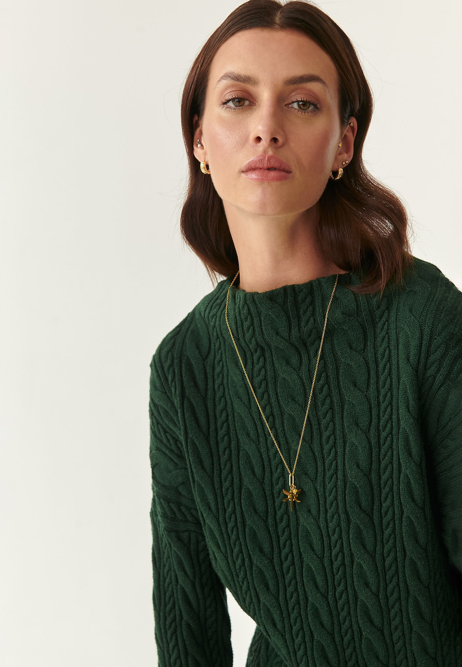 SWETER DAMSKI Z GOLFEM WENWENA 1 SWETER DAMSKI Z GOLFEM WENWENA 1 ZIELONY 83280