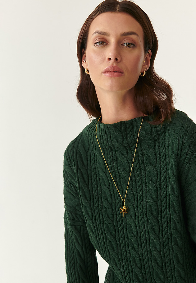 SWETER DAMSKI Z GOLFEM WENWENA 1 SWETER DAMSKI Z GOLFEM WENWENA 1 ZIELONY 1