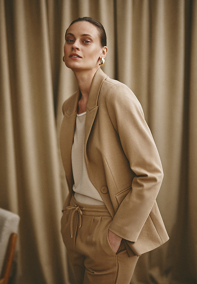 KNITTED JACKET WITH BUTTON CLOSURE - SERMA KNITTED JACKET WITH BUTTON CLOSURE - SERMA BEIGE 1