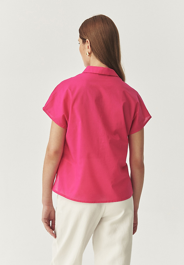 COTTON BLOUSE WITH COLLAR - LENTILA COTTON BLOUSE WITH COLLAR - LENTILA RÓŻOWY 2
