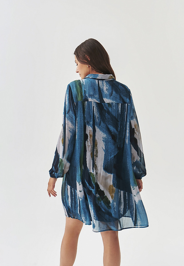 PATTERNED FABRIC SHIRT DRESS - ENNIS PATTERNED FABRIC SHIRT DRESS - ENNIS MULTIKOLOR 4
