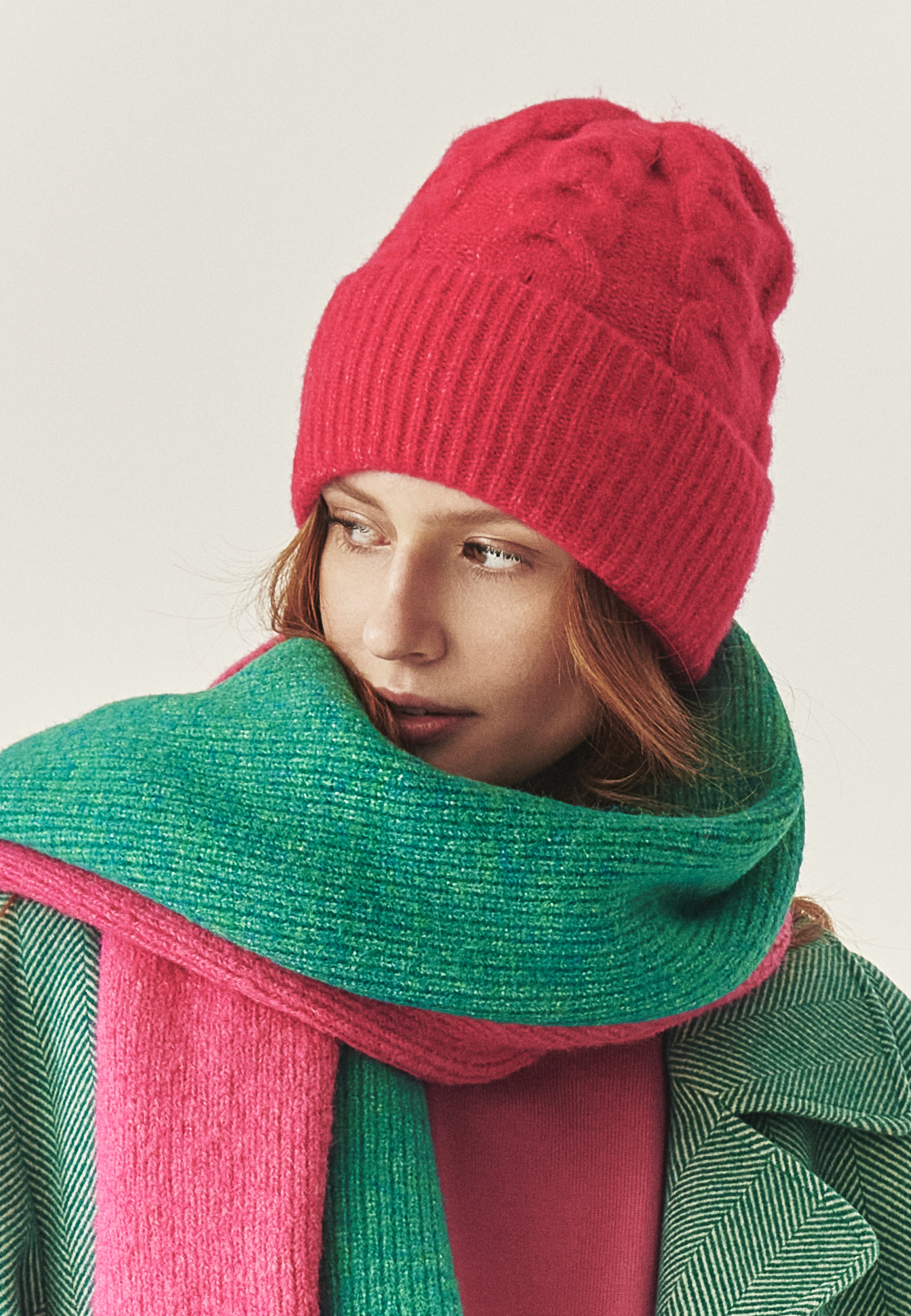 KLASICKÁ ČEPICE S PŘÍMĚSÍ VLNY – WERONA RŮŽOVÁ 2