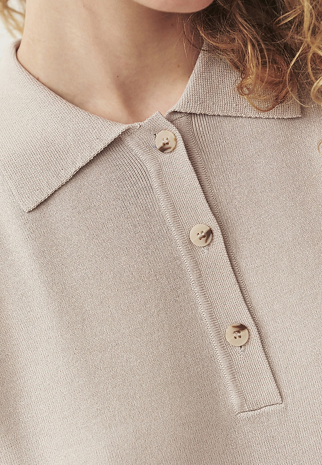 VISCOSE YARN BLOUSE - ZENIA VISCOSE YARN BLOUSE - ZENIA BEŻOWY 4