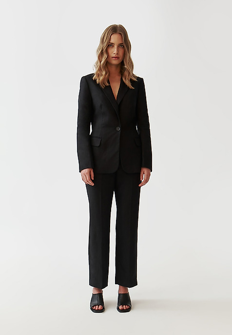 STYLISH LADIES’ LINEN TROUSERS - LANKA 1 BLACK 2