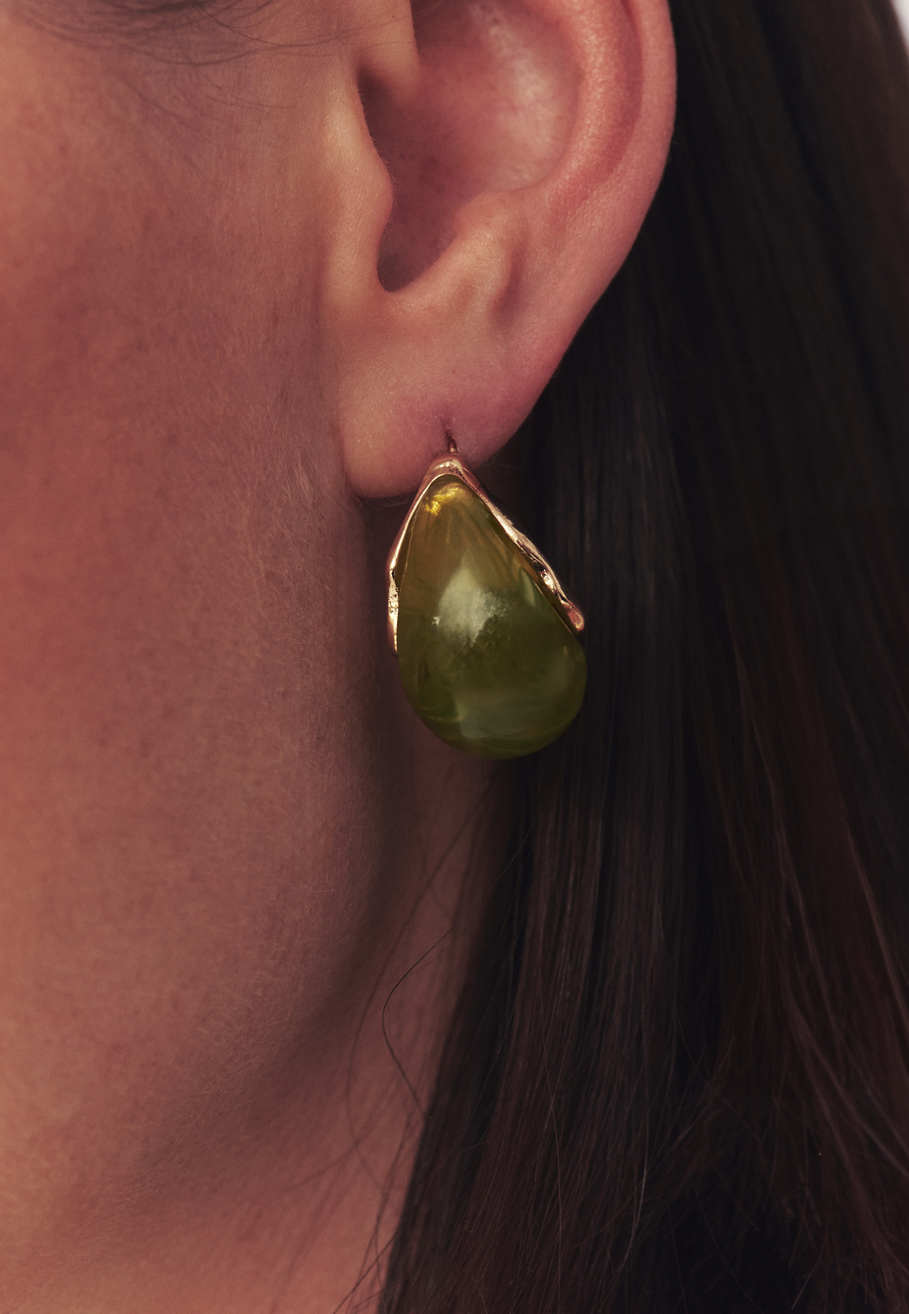 NÁUŠNICE VE TVARU SLZY – EDDALIA ZELENÁ 2