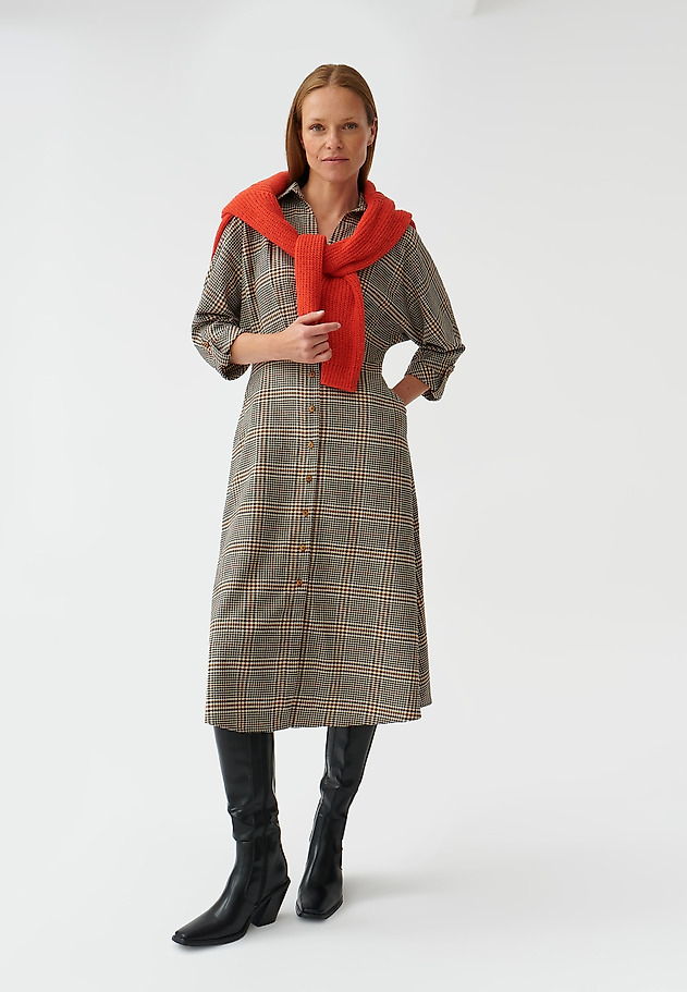 LADIES’ CHECKERED MIDI DRESS SAMOTALI LADIES’ CHECKERED MIDI DRESS SAMOTALI MULTIKOLOR 7