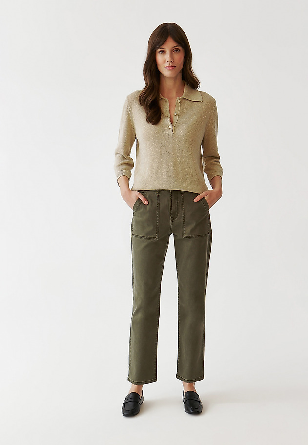 LADIES’ SLIGHTLY TAPERED TROUSERS - MERO LADIES’ SLIGHTLY TAPERED TROUSERS - MERO KHAKI 1