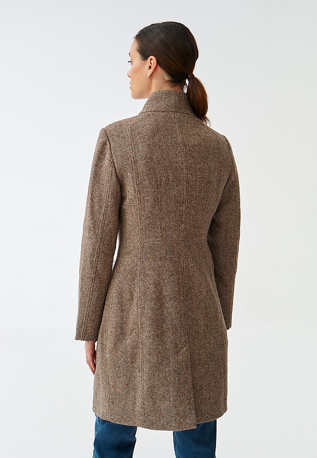 JESIENNY PŁASZCZ DAMSKI TKANINOWY VADIKA 1 JESIENNY PŁASZCZ DAMSKI TKANINOWY VADIKA 1 BRĄZOWY 4