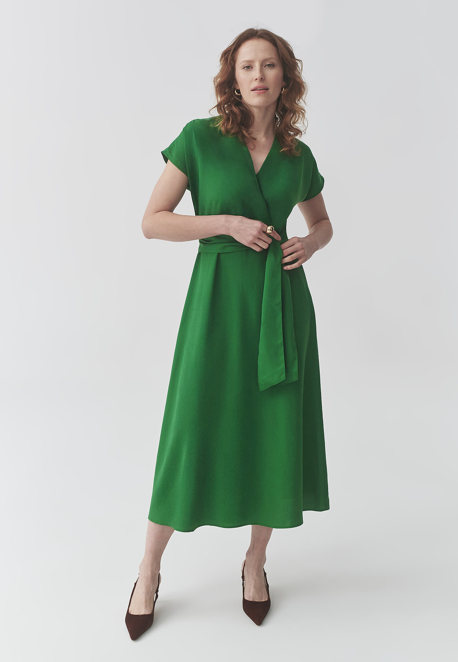 MIDI OBLEKA LYOCELL -WANESSA MIDI OBLEKA LYOCELL -WANESSA ZELENA 107015