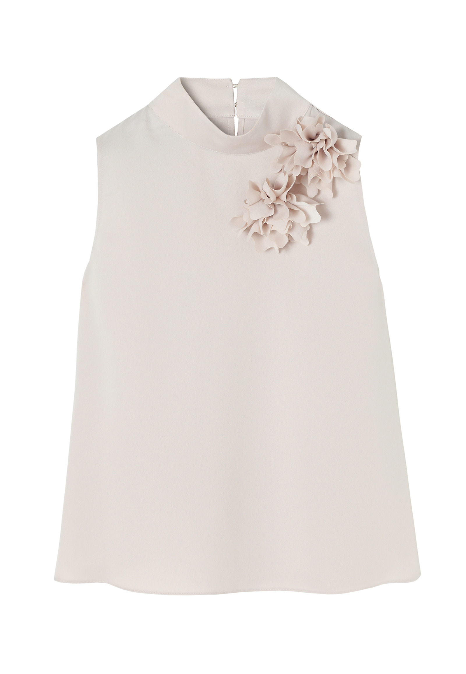 WOVEN BLOUSE WITH FLORAL MOTIF — FLORIANA WOVEN BLOUSE WITH FLORAL MOTIF — FLORIANA BEIGE 105233