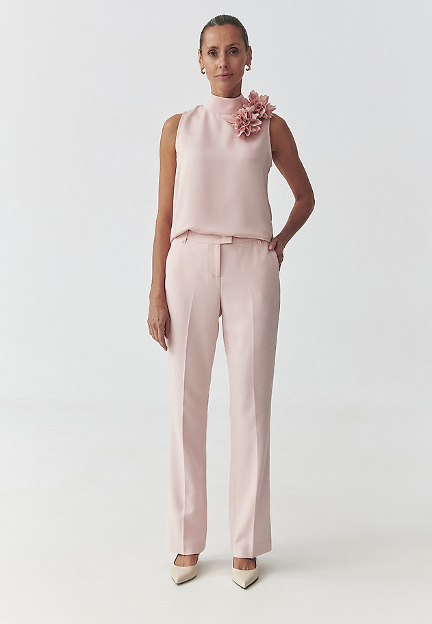 PASTEL SUIT TROUSERS - LAURANIA 4 PASTEL SUIT TROUSERS - LAURANIA 4 RÓŻOWY 1