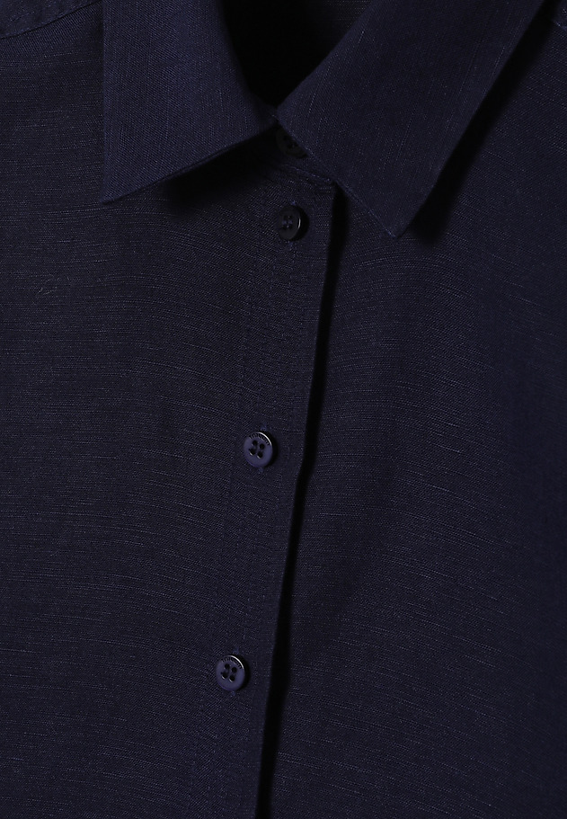 LOOSE SHIRT WITH LINEN AND VISCOSE - SISI LOOSE SHIRT WITH LINEN AND VISCOSE - SISI NIEBIESKI 7