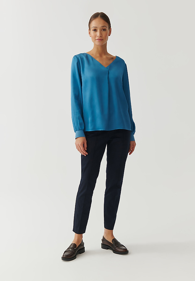 ŽENSKA BLUZA Z DOLGIMI ROKAVI - SANDRIKA ŽENSKA BLUZA Z DOLGIMI ROKAVI - SANDRIKA MODRA 2