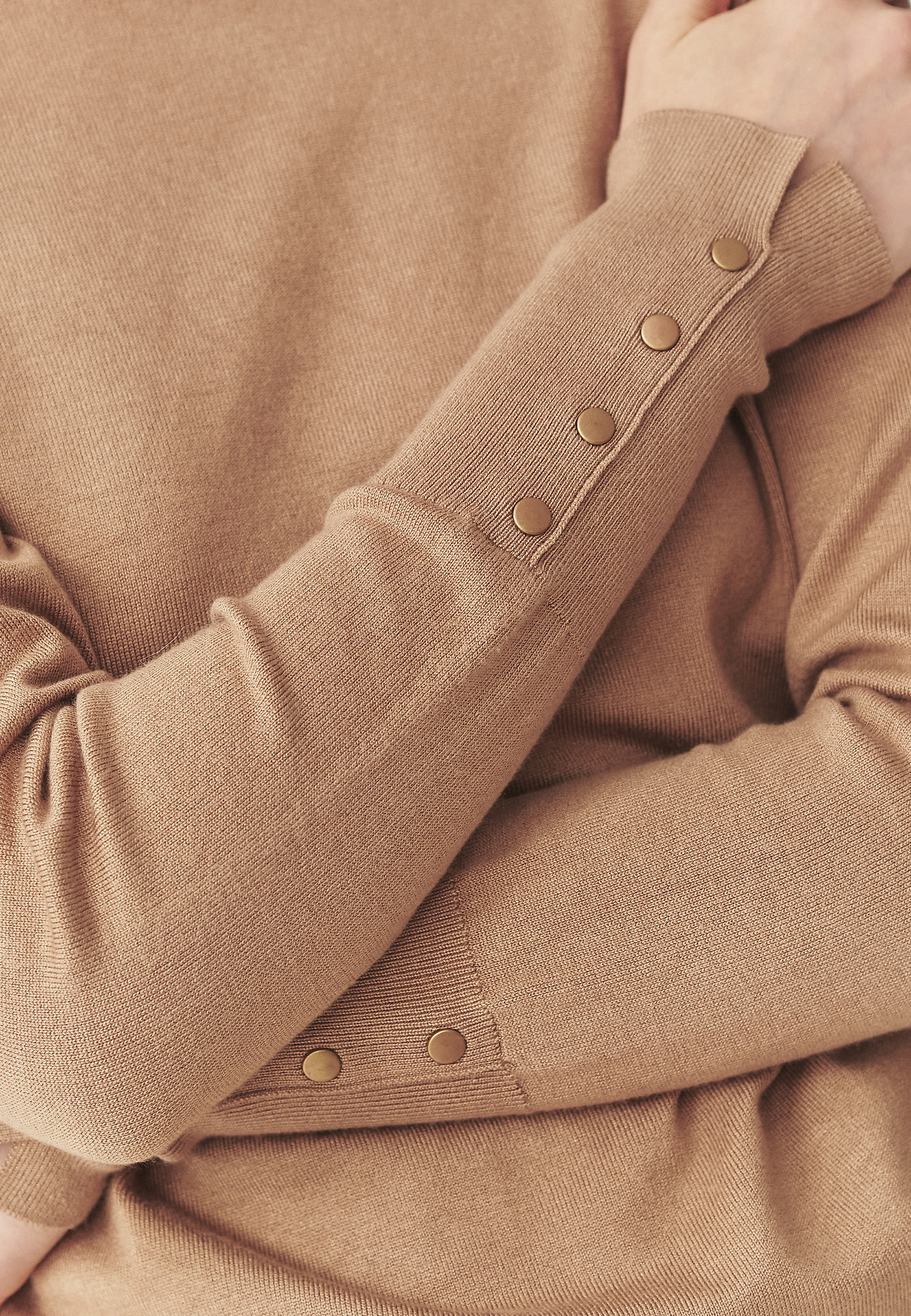 CLASSIC JUMPER WITH CERTIFIED VISCOSE - NICA CLASSIC JUMPER WITH CERTIFIED VISCOSE - NICA BEIGE 114774