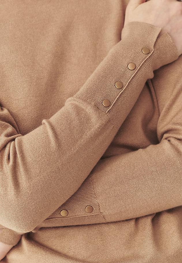 CLASSIC JUMPER WITH CERTIFIED VISCOSE - NICA CLASSIC JUMPER WITH CERTIFIED VISCOSE - NICA BEIGE 5