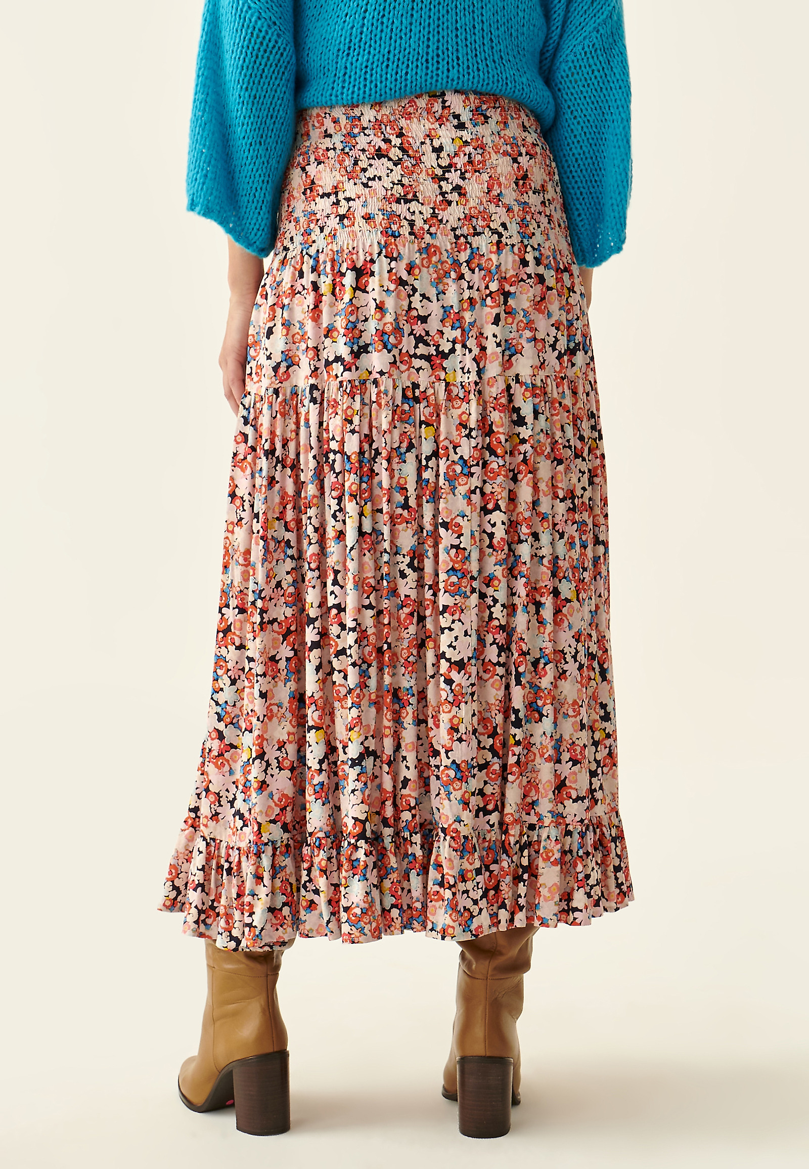 SPÓDNICA MAXI W KWIATOWY PRINT EFIA SPÓDNICA MAXI W KWIATOWY PRINT EFIA MULTIKOLOR 86451