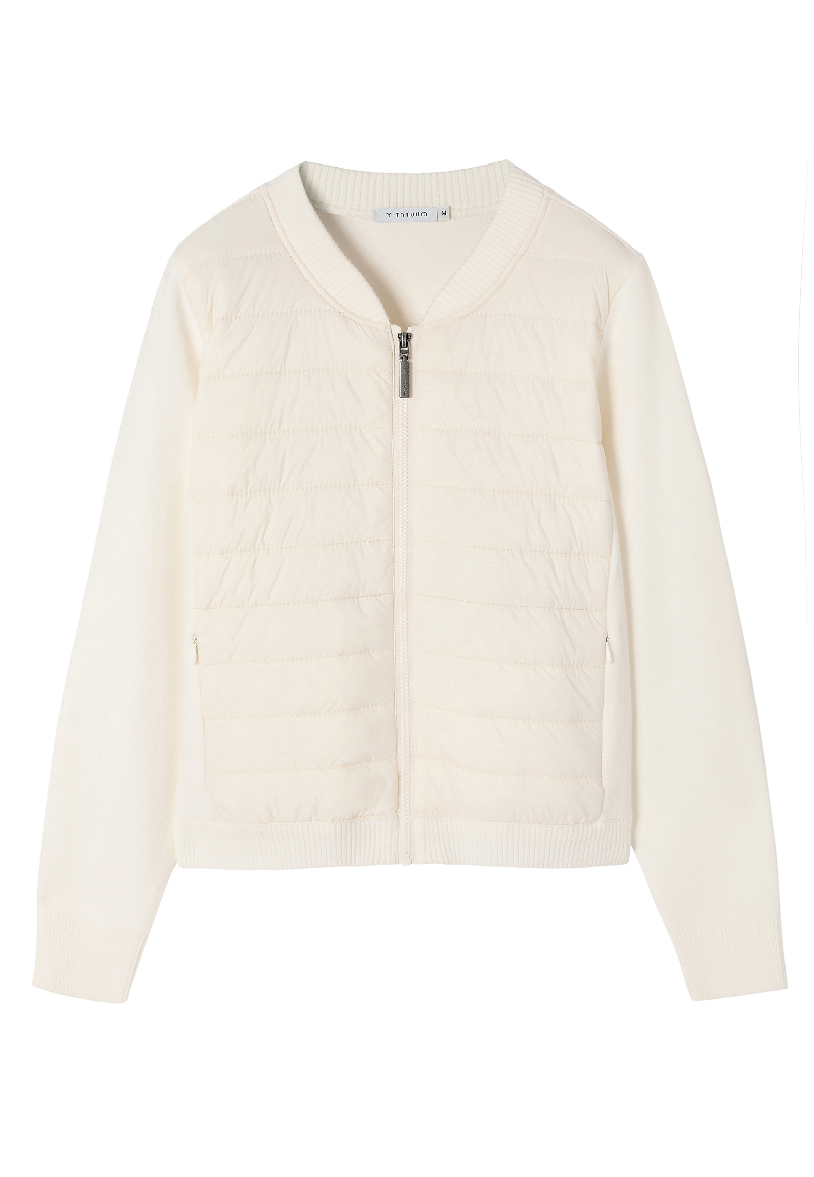 PUFFED BOMBER SLOGA KARDIGAN - CADO PUFFED BOMBER SLOGA KARDIGAN - CADO ECRU 116242