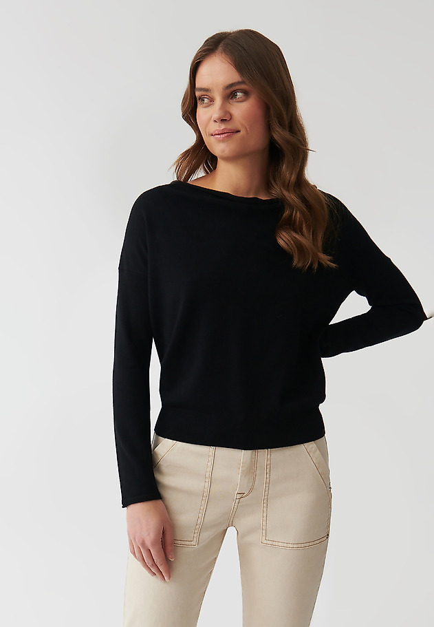 LADIES’ SWEATER WITH WATER NECKLINE - LIVO LADIES’ SWEATER WITH WATER NECKLINE - LIVO BLACK 3