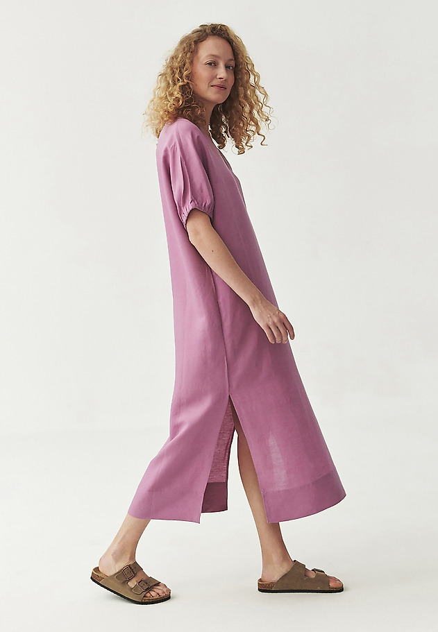LINEN-VISCOSE DRESS - FARO LINEN-VISCOSE DRESS - FARO FIOLETOWY 7