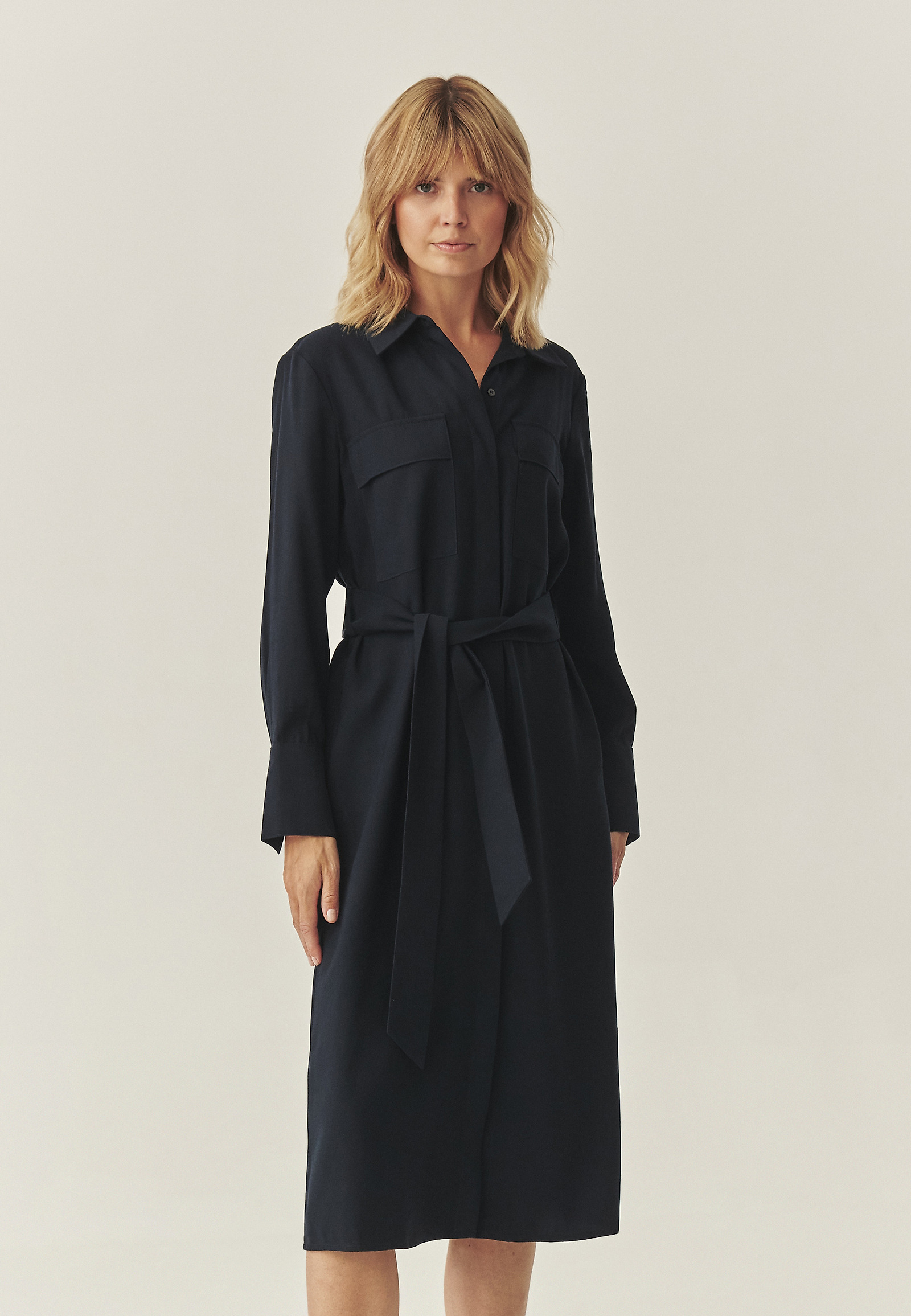ROCHIE CAMASĂ DIN VISCOZĂ LENZING™ ECOVERO™ - WEST ROCHIE CAMASĂ DIN VISCOZĂ LENZING™ ECOVERO™ - WEST BLEUMARIN 116034