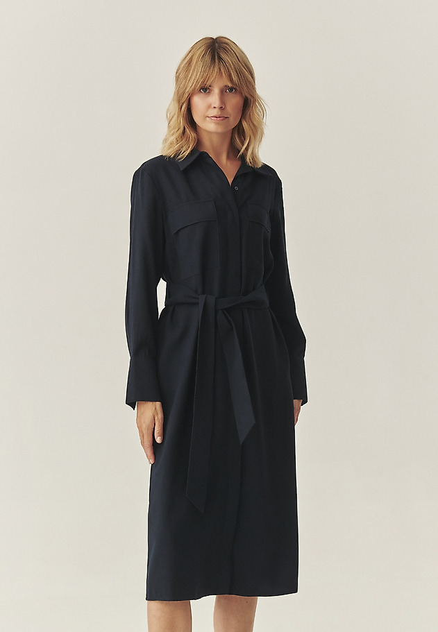 ROCHIE CAMASĂ DIN VISCOZĂ LENZING™ ECOVERO™ - WEST ROCHIE CAMASĂ DIN VISCOZĂ LENZING™ ECOVERO™ - WEST BLEUMARIN 1