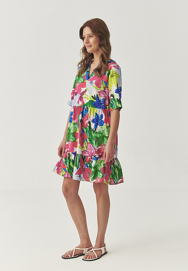 VISCOSE DRESS WITH ORIGINAL DESIGN - NETUNO VISCOSE DRESS WITH ORIGINAL DESIGN - NETUNO RÓŻOWY 6