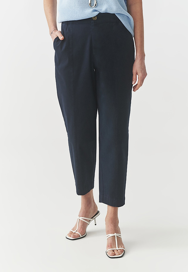 COTTON TROUSERS — DARLI COTTON TROUSERS — DARLI NAVY BLUE 2
