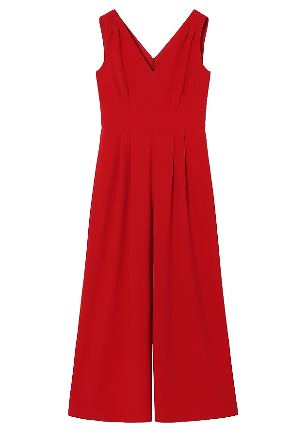 ELEGANT WIDE-LEGGED JUMPSUIT — FANG ELEGANT WIDE-LEGGED JUMPSUIT — FANG CZERWONY 8